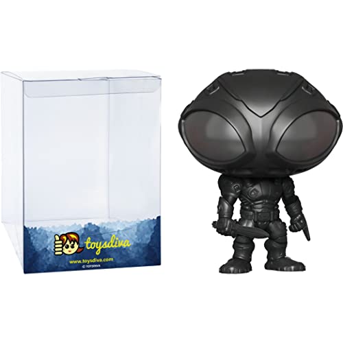 Black Manta (Target Exc): P O P ! Heroes Vinyl Figurine Bundle With 1 Compatible 'Toysdiva' Graphic Protector (248 - 34534 - B)