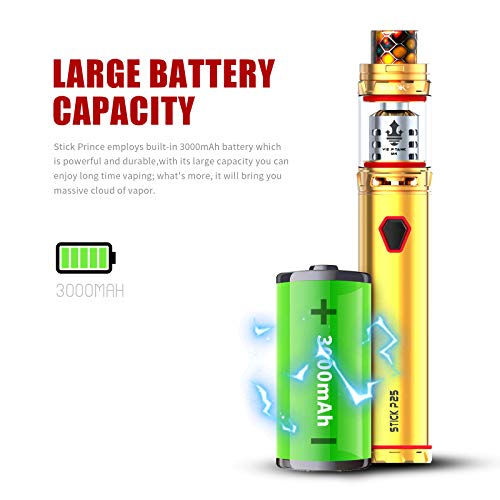 Genuine-SMOK-Stick-P25-E-Cigarette-Vape-Starter-Kit-3000mah-with-2ml-Tank-Atomiser-No-Nicotine-Gold