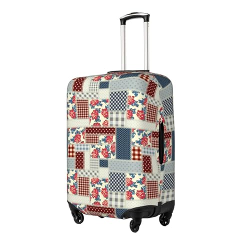 Patchwork In Country Style Luggage Cover Protector Anti-Scratch Washable Fits 18-32 Inch Luggage-Large2