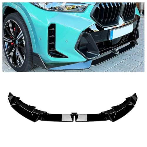 Car Front Bumper Spoiler Lip Kit for BMW X6 G06 LCI M Sport 2023-2026 Black