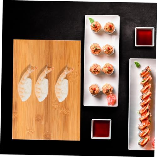 Plato Sushi Reutilizable de Bambú para Servir miniatura 2