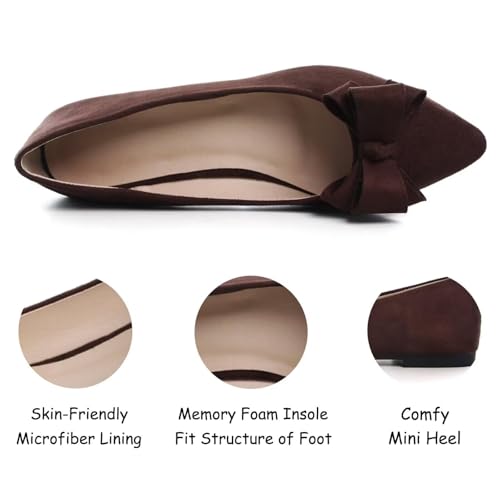Image of SAILING LU Women's Bow-Knot Pointed Toe Ballet Flats