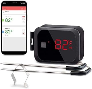 Inkbird IBT-2X Bluetooth 4.0 Barbecue, termometr do grilla, termometr do mięsa, termometr kuchenny, timer z alarmem temperatury, aplikacja do systemu Android 4.4 + top i iOS 7+ (2 czujniki)