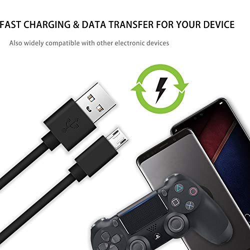 Fast Charging Cable Charger Cord Compatible With For Samsung, Kindle, Android Smartphones, Galaxy S7 Edge, Moto G5, Ps4 (2 Packs) #TOP5