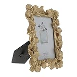 Levemolo Marco de Fotos Ginkgo Dorada Soporte Trasero para Mesa Decoración Retro para Dormitorio y Sala Adorno para Hogar