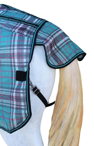 Image of 64 inch Horse Light Summer Spring Airflow Mesh Neck Teal Sea Green 73108