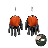 1 Paire Gants De Pêche Antidérapants, Gants Étanche et Anti Coupure avec Magnétique Boucle...