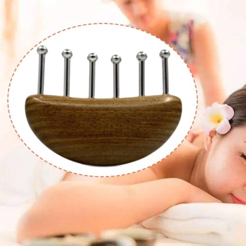 Peine masaje Gua Sha de mano: cepillo versátil y ergonómico para cuidado capilar 5