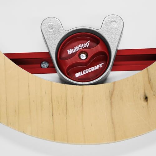 Image of Milescraft 4034 Multi Stops Round T-Track Stop for Any Shape. 3 /4 inch Low Profile for Sanding, Planing and more for Boards that are 3 /4 inch Thick or Thicker