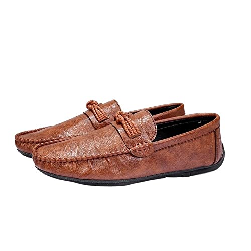 Men's Loafers Shoes Penny Loafers Solid Colors Simple Vegan Leather Comfortable Anti-Slip Lightweight Walking Prom Slip-on