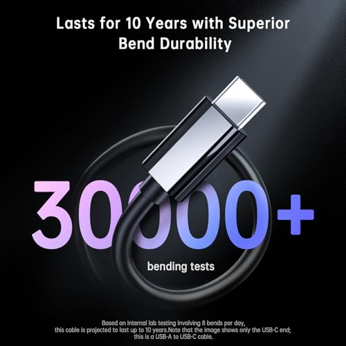 Image of LDLrui 10FT USB A to USB C Cable 1Pack | USB to USB C Data Cable with 60W 20V /3A Fast Charging & Sync for Laptop, iPhone, Samsung Galaxy, Webcam and Car