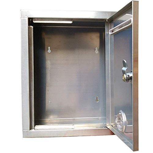 Sdgh Stainless Steel Mailbox Outdoor Wall-Mounted Mailbox Weatherproof Mailbox Outdoor Security Mailbox Can Be Locked #TOP2