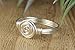 Dainty Rosette Swirl in Sterling Silver or 14kt Yellow or Rose Gold Wire Band- Handmade Wire Wrapped Ring- Custom Made to Size 4-14