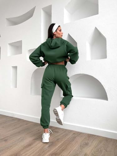 Image of KOTTY Women's Winter Tracksuit Set | Warm Fleece Gymwear Joggers & Hooded Top | Stylish Activewear Coord for Walking, Yoga & Travel