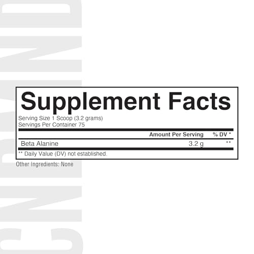 Image of CONDEMNED Labz 100% Pure Beta Alanine Powder | for Muscular Endurance & Recovery | No Fillers or Additives | Gluten Free, Non GMO | 75 Servings (Unflavored)