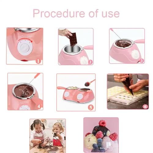 TsoLay Chocolate Melting Pot Kit mini eléctrico doble miniatura 4