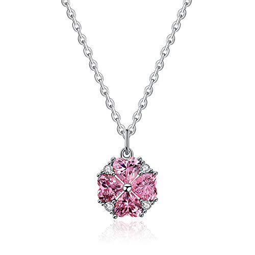 Vierblättriges Kleeblatt Halskette Weibliche Schlüsselbein Kette S925 Sterling Silber Anhänger Einfaches Temperament Tanabata Geschenk