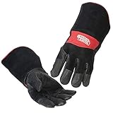 Lincoln Electric Premium Leather MIG Stick Welding Gloves | Heat Resistance & Dexterity| Medium | K2980-M