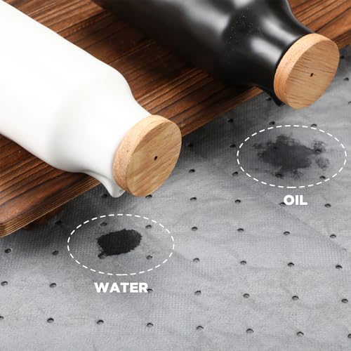 Image of Oil Absorbent Pads 65.62' L x 9.84 inch W Oil Spill Mat with Dividing Line Weight Dimpled Pad Universal Oil Maintenance Mat Roll Gray Water Absorbent Mat for Garages Basements Industrial