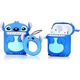 YUIP Funda Protectora de Auriculares Inalámbricos de Dibujos Animados Funda Protectora Apple Airpods 1 y 2 Funda Protectora de Silicona Airpods