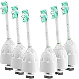 Osctor Replacement Brush Heads Compatible with Phillips Sonicare E-Series HX7022/66, 6 Pack, Fit Essence, Xtreme, Elite, Advance and CleanCare Screw-on Electric Sonic Toothbrush Handles