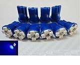 Zone Tech LB0028-10 Blue LED Interior Car Light Bulb, 10 Piece (T10 194 168 501 4-SMD...