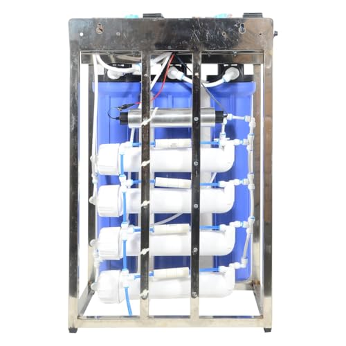 Image of iSpring 50 LPH Commercial RO + Uv Water Purifier Plant with TDS Adjuster 50 Litre Blue Stainless steel Full Automatic with TDS Adjuster