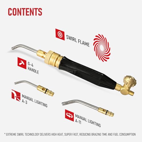 Image of RX WELD Air Acetylene Oxy-Fuel Welding and Cutting Torch Kit | X-3B, B-Type Regulator, Cylinders Not Included