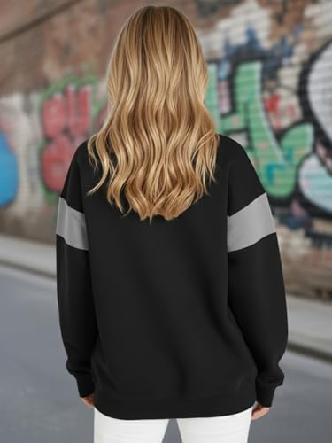 Image of LEOTUDE Women's Boyfriend Fit Loopknit Sweatshirt | Full Sleeve Drop Shoulder | Sweatshirt for Women