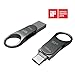 Silicon Power C80 64GB Flash Drive Type C Swivel Dual Flash Drive (USB-A 3.0 / USB-C) Ready for Smartphones, Tablets and New MacBook (SP064GBUC3C80V1S)