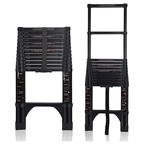 AMMIY Telescopic Ladder 3.8m, Black Cover