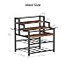 5-Tier Liquor Bottle Display Shelf, Holds up to 20 Bottles, Countertop Wine Racks with 6 Wine Glass Holders, Mini Wine Bar Cabinet for Home, All in One Coffee Syrup Whiskey Organizer