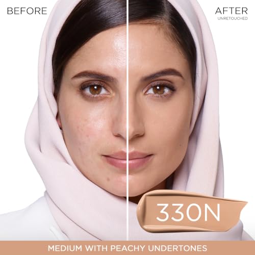 Image of Lancome Teint Idole Ultra Wear Buildable Full Coverage Foundation - Longwear & Waterproof - Natural Matte Finish - 330N (Medium Skin with Neutral /Peachy Undertones), 1 Fl Oz