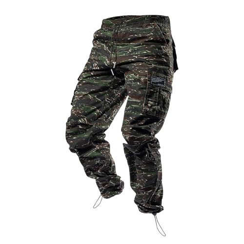 Generic Sweatpants for Men Joggers Relaxed Fit Breathable Camo Pants Multi Pockets Work Pants Outdoor Hiking Pants3