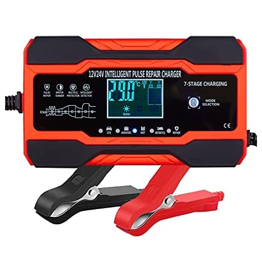 Car Battery Charger 12V/8A 24V/4A Automatic Smart Battery Charger/Maintainer with LCD Display Pulse Repair Charger Pack for Car, Lawn Mower, Motorcycle, Boat, SUV and More…