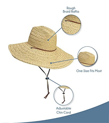 Scala Men's Raffia Lifeguard With Cord, Natural, Large/X-Large #TOP2