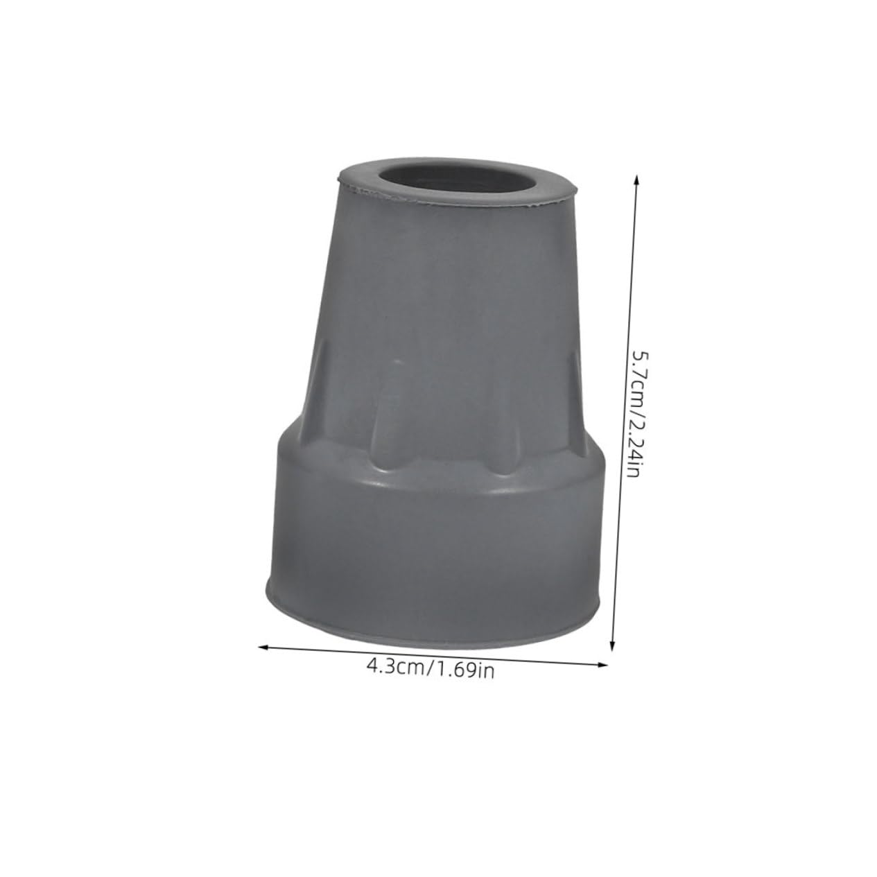 ERINGOGO 2pcs Anti-Slip Crutch Foot Pads Padding for Crutches Feet Caps Pads for Underarms Gray