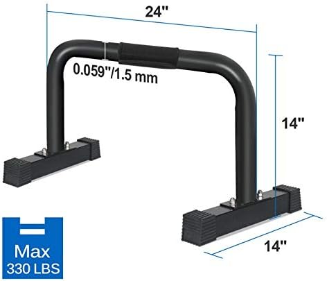 IDEER LIFE Push Up Stand XL Parallette Bars, Upper Body Push Up Bar with Extra Long Sweat-Resistant Handle Grip and Non-Slip Rubber Feet, Gym Parallettes Dip Bars for Handstand Muscle