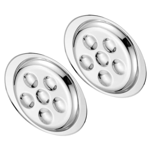 Lurrose Edelstahl Schneckenteller mit 6 Löchern 2 Stück...