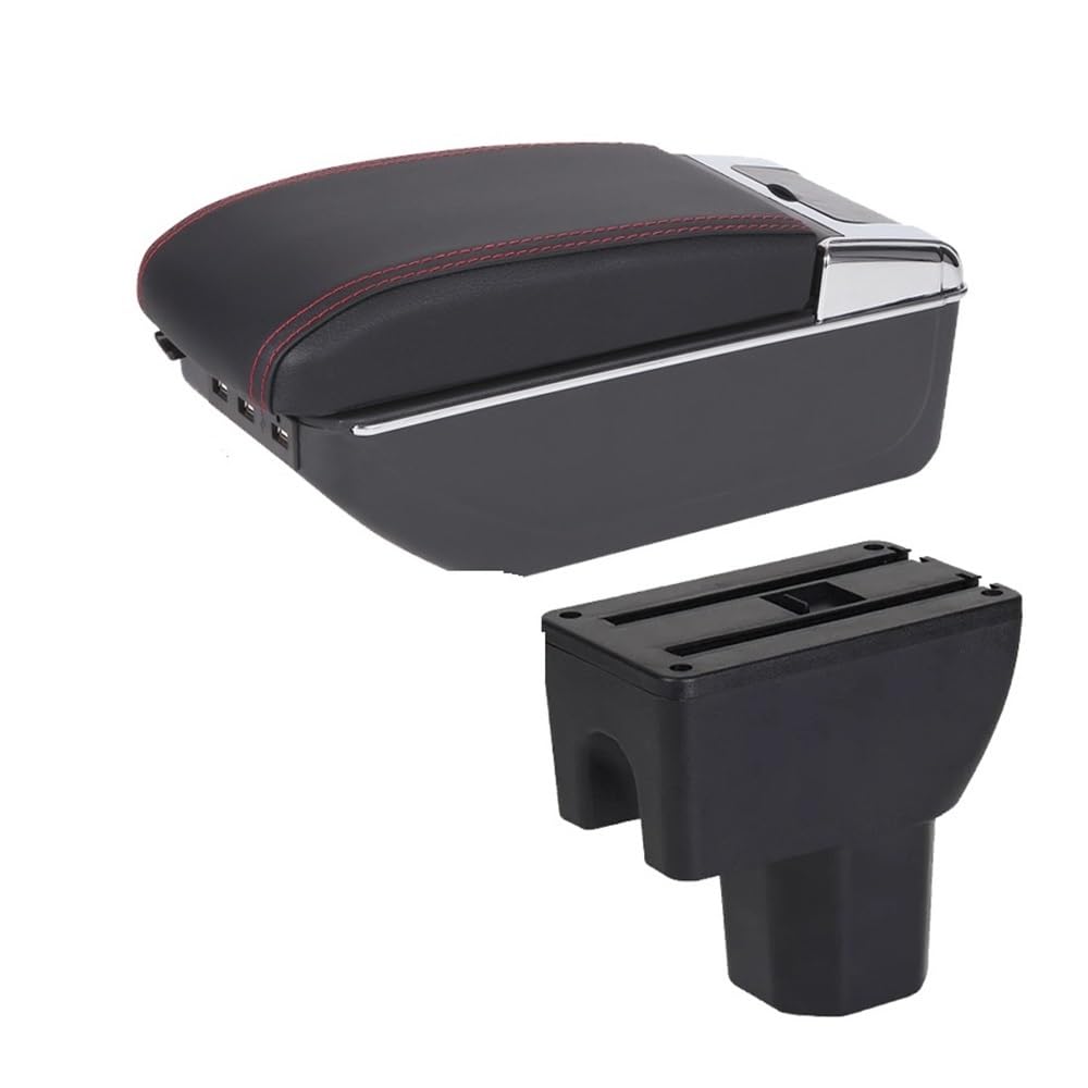 Aierdeyp A1 Black Red 7Usb Car Armrest Box For Suzuki For Ignis Car Armrest Box