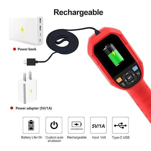 UNI-T Uni-Trend Infrared Thermal Imager UTi165A 160 * 120 High-Precision Thermal Imaging Camera Floor Heating/Electrical Inspection IP65 2m Drop Proof(UTi165A)