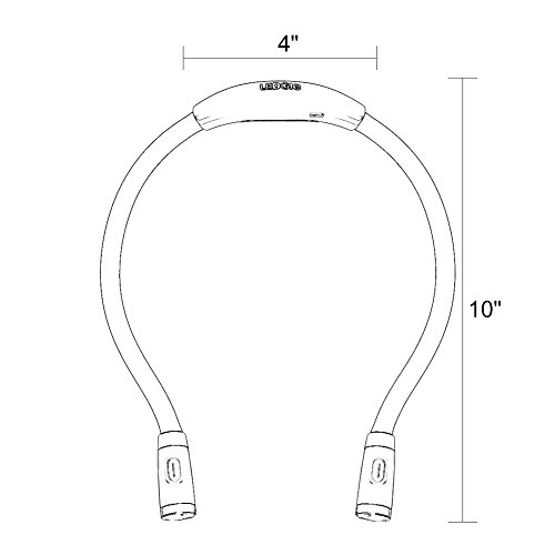 image for LEDGLE Neck Book Light LED Reading Lamp Rechargeable, Hands Free, 4 LE