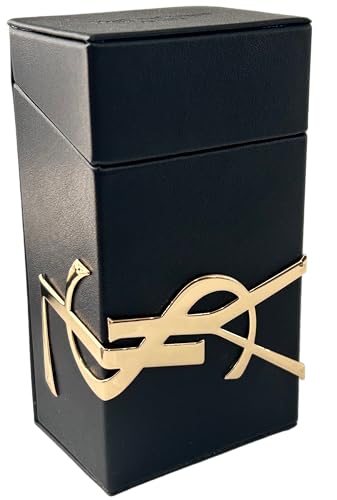 Yves Saint Laurent Suporte de capa dura YSL/VANITY DE CAIXA DE ARMAZENAMENTO PEQUENA PORTÁTIL (comporta joias, maquiagem, moedas, cartões, chaves, etc) Tamanho da caixa de 50 ml 50 ml L x 4,75A x