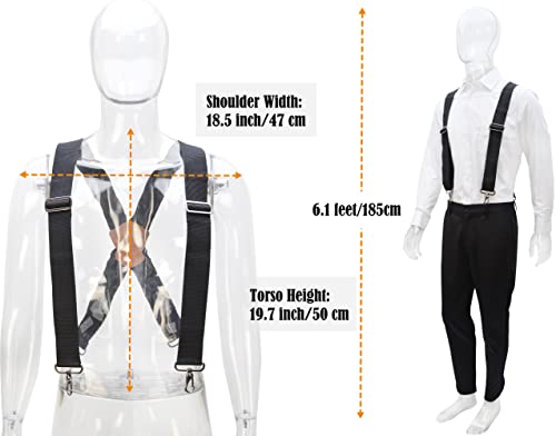 2Inch Heavy Duty Suspenders For Men, Work Suspenders With Hooks - 9