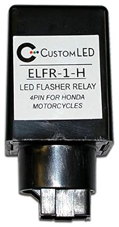 Custom LED 4-Pin Electronic LED Flasher Relay - Plug and Play LED Turn Signal Hyper-Flash Fix for Select Honda Motorcycles