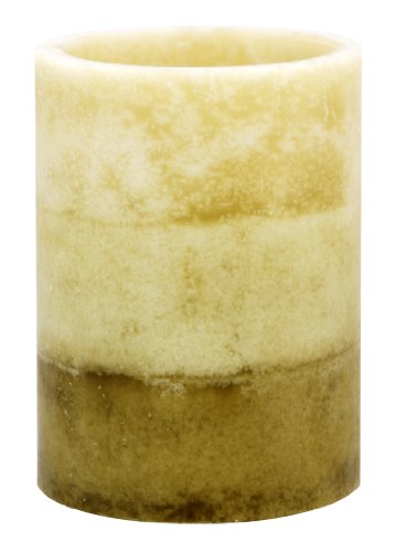 kieragrace Tri-Layer LED Pillar Candle with Timer, 3 by 4-Inch, Citrus and Sage Fragrance