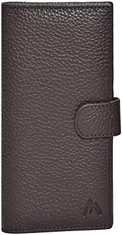 NeoMonte Leather Checkbook Cover with Huge Storage Space and Trendy Look, Thoughtful Gift for Men and Women