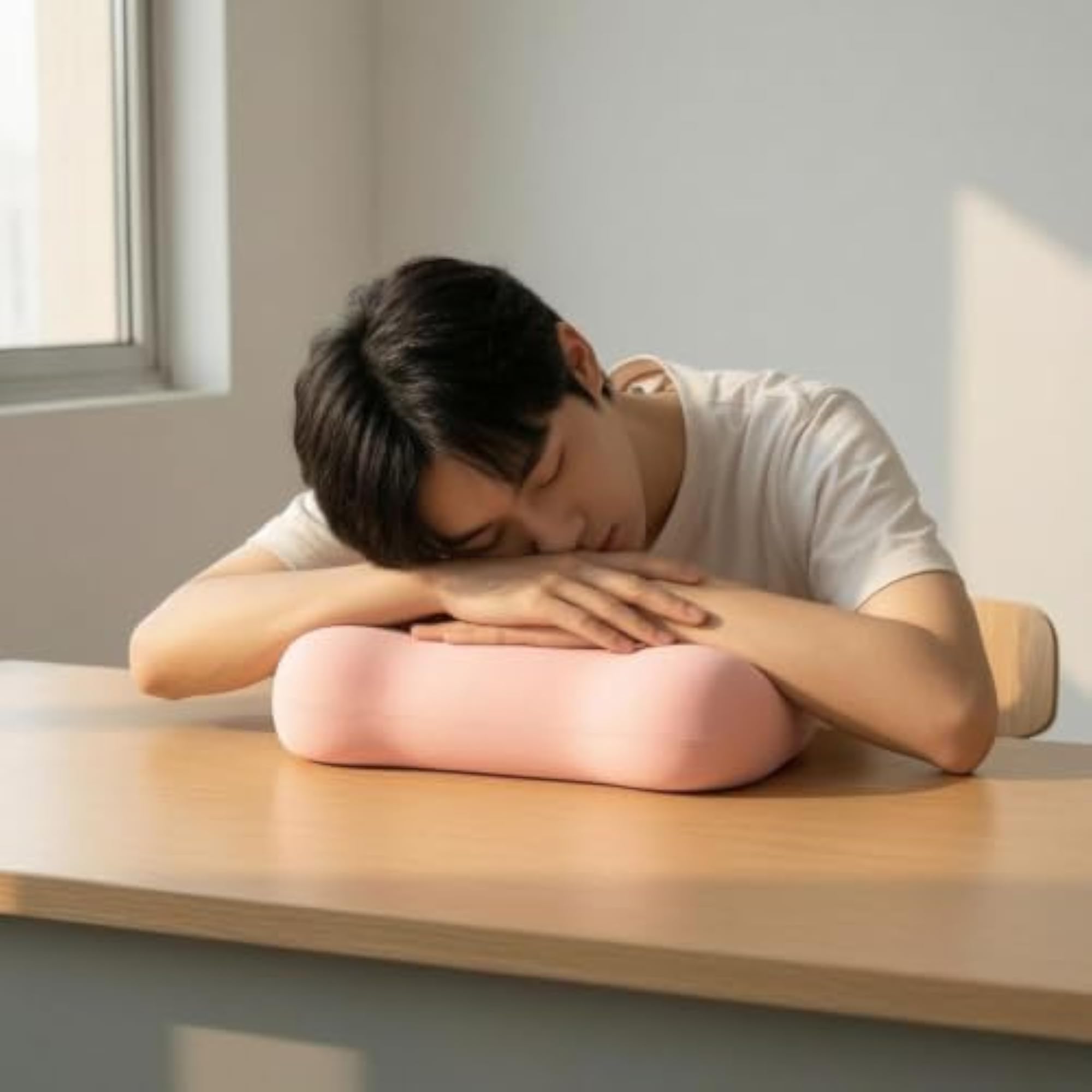 Contoured Memory Foam Rest Pillow with Cloth Cover