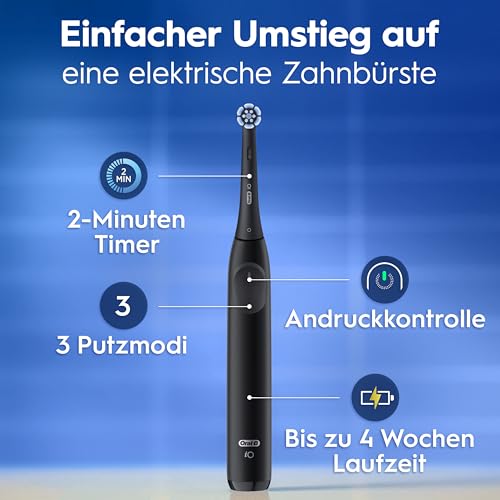 Oral-B iO Series 2 Elektrische Zahnbürste — Doppelpack — Electric Toothbrush, Inkl. 2 Aufsteckbürsten — 3 Putzmodi für Zahnpflege, GUT GETESTET (2,2) von STIFTUNG WARENTEST — Schwarz/Rosa 4
