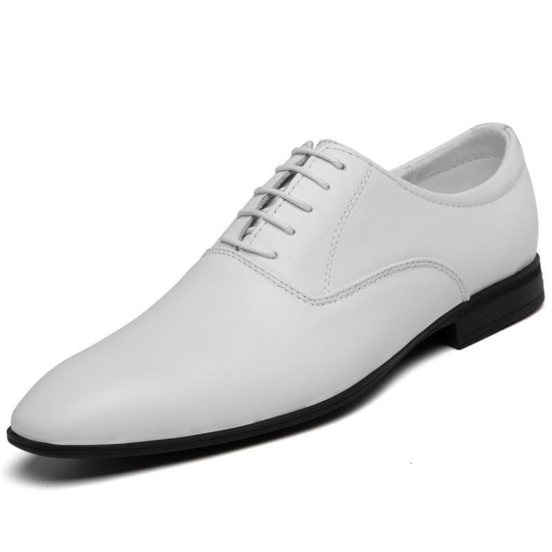 Casual Dress Shoes for Mens Men's Dress Shoe New Lace-up Classical Style Shoes for Men Slip On PU Leather Low Rubber Sole Block Heel Work Men's Italian Dress Shoes2